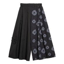 Load image into Gallery viewer, Loose Retro Contrast Color Splicing Culottes
