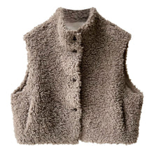 Load image into Gallery viewer, Sleeveless Faux Lamb Wool Vest
