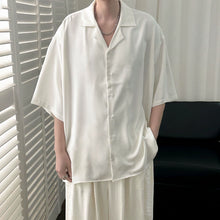 Load image into Gallery viewer, Cuban Collar Ice Silk Loose Casual Shirt
