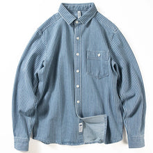 Load image into Gallery viewer, Casual Retro Loose Vertical Striped Shirt
