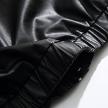Load image into Gallery viewer, Stand Collar Leather Jacket
