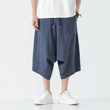 Load image into Gallery viewer, Stripe Lantern-shaped Loose-fitting Low-cut Baggy Pants
