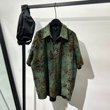 Load image into Gallery viewer, Vintage Print Loose Lapel Shirt
