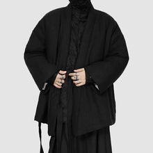 Load image into Gallery viewer, Zen-inspired Diagonal-front Tie Cotton Coat
