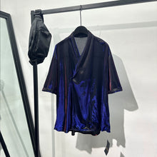 Load image into Gallery viewer, V-neck Ice Silk Loose Casual Shiny T-shirt
