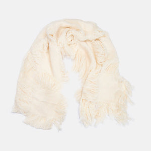 Distressed Shawl Tassel Scarf