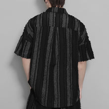 Load image into Gallery viewer, Retro Vertical Striped Fringe Patchwork Shirt
