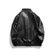 Load image into Gallery viewer, Stand Collar Leather Jacket
