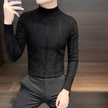 Load image into Gallery viewer, Mid-neck Slim-fit Knit Base Sweater
