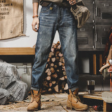 Load image into Gallery viewer, Vintage Washed Straight Leg Denim Pants
