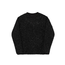 Load image into Gallery viewer, Round Neck Shiny Silk Pullover Sweatshirt
