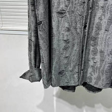 Load image into Gallery viewer, Ripped Loose Vintage Raw-edge Shirt
