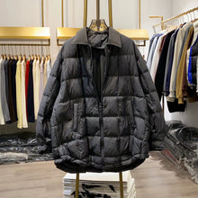 Load image into Gallery viewer, Color-blocked Lapel Zip-up Down Jacket
