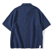 Load image into Gallery viewer, Japanese Retro Striped Loose Casual Work Shirt
