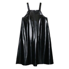 Load image into Gallery viewer, PU Leather Suspender Dress
