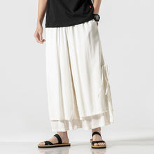 Load image into Gallery viewer, Japanese Style Cotton and Linen Side Strap Two-piece Culottes
