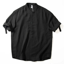 Load image into Gallery viewer, Retro Stand-up Collar Breathable Drape T-shirt
