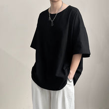 Load image into Gallery viewer, Japanese Loose Large Collar Cotton and Linen T-shirt
