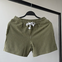 Load image into Gallery viewer, Cotton Striped 3-quarter Casual Shorts
