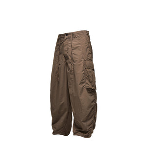 Fine Check Loose Workwear Wide-leg Pants