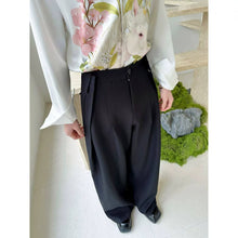 Load image into Gallery viewer, Mid-high Waist Pleated Casual Pants
