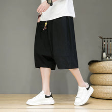 Load image into Gallery viewer, Linen Loose-fitting Low-rise Baggy Casual Shorts
