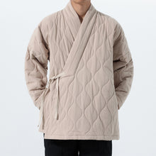 Load image into Gallery viewer, Cross-collar Loose Quilted Coat
