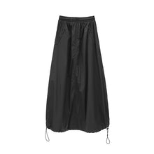 Load image into Gallery viewer, Black Adjustable Drawstring Skirt
