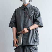 Load image into Gallery viewer, Japanese Functional Large Pocket Shirt Casual Loose Overalls Two-piece Set
