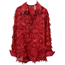 Load image into Gallery viewer, Vintage Feather Loose Long-sleeved Loose Shirt

