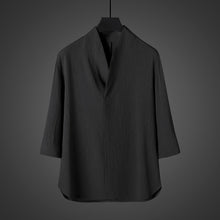 Load image into Gallery viewer, Vintage Ice Silk Loose Zen Clothes Half Sleeve T-shirt
