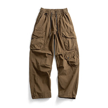 Load image into Gallery viewer, Japanese Loose Multi-pocket Straight-leg Cuffed Cargo Pants
