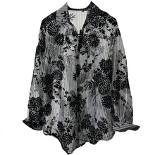 Load image into Gallery viewer, Retro Hollow Print Loose Casual Shirt
