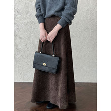 Load image into Gallery viewer, Retro Twill Brushed Midi Skirt
