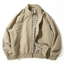 Load image into Gallery viewer, Retro Stand-up Collar Plaid Lining Jacket
