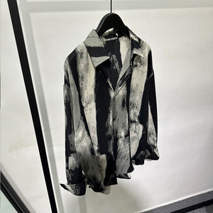Vintage Striped Print Loose Shirt