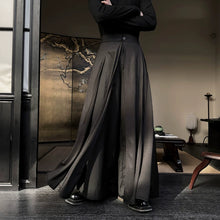 Load image into Gallery viewer, Retro Loose Casual Samurai Culottes Hakama Pants
