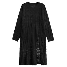 Load image into Gallery viewer, V-neck High Slit Hollow Knit Sweater
