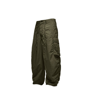 Fine Check Loose Workwear Wide-leg Pants