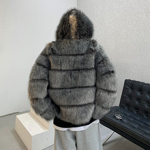 Load image into Gallery viewer, Winter Plush Hooded Cotton Coat
