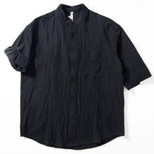Load image into Gallery viewer, Vintage Stand Collar Loose Shirt
