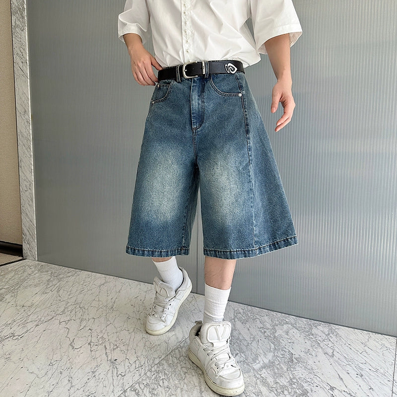 American Retro Washed Casual Wide-leg Scimitar Pants