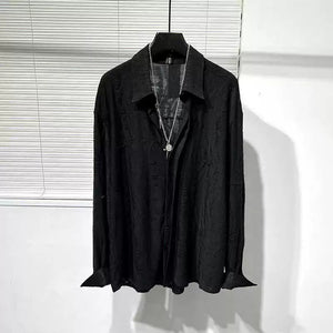 Ripped Loose Vintage Raw-edge Shirt