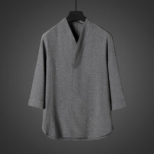 Load image into Gallery viewer, Vintage Ice Silk Loose Zen Clothes Half Sleeve T-shirt

