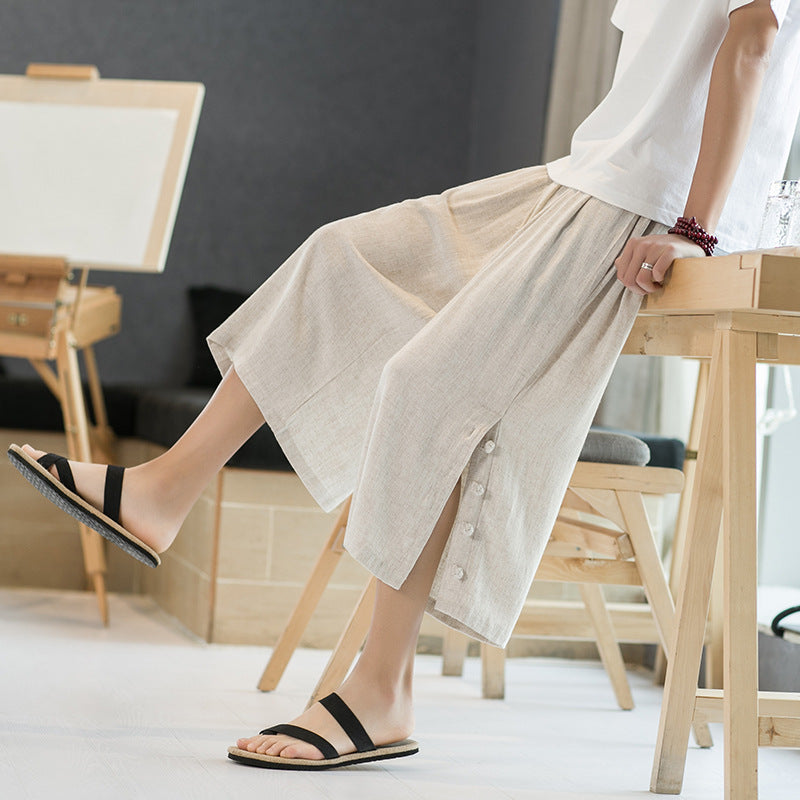 Button Loose Casual Harem Pants