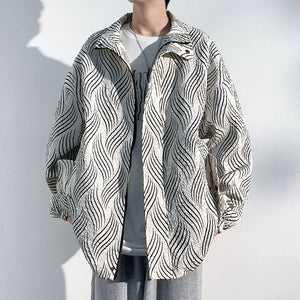 Slim Fit Crushed Flocked Jacket