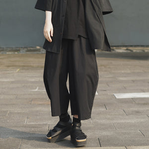 Black High Waist Loose Wide Leg Pants