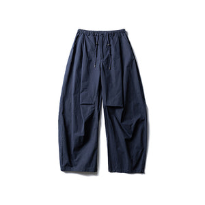 Solid Color Loose Lace-up Casual Pants
