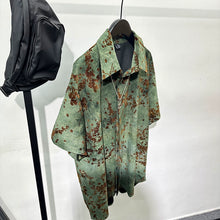 Load image into Gallery viewer, Vintage Print Loose Lapel Shirt
