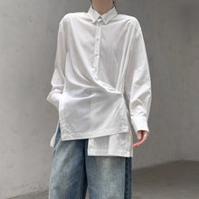 Load image into Gallery viewer, Loose Slit-buttoned Two-way Shirt
